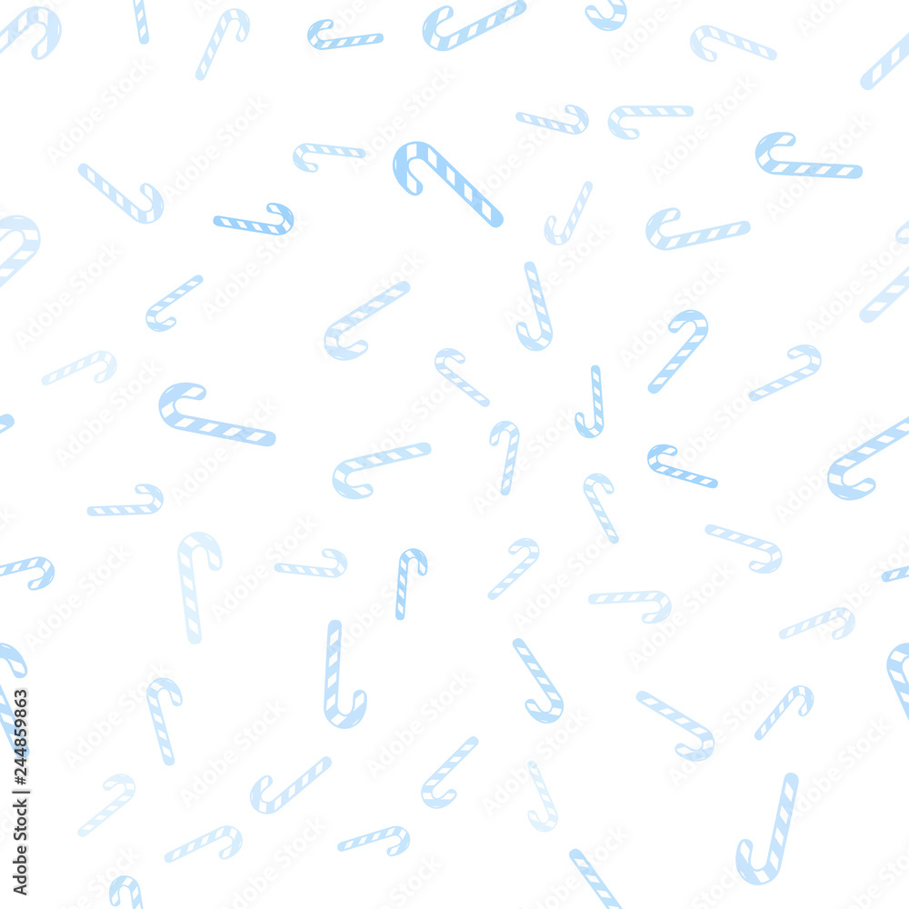 Light BLUE vector seamless background with sweet xmas lollipops. Light BLUE vector seamless background with sweet xmas lollipops.