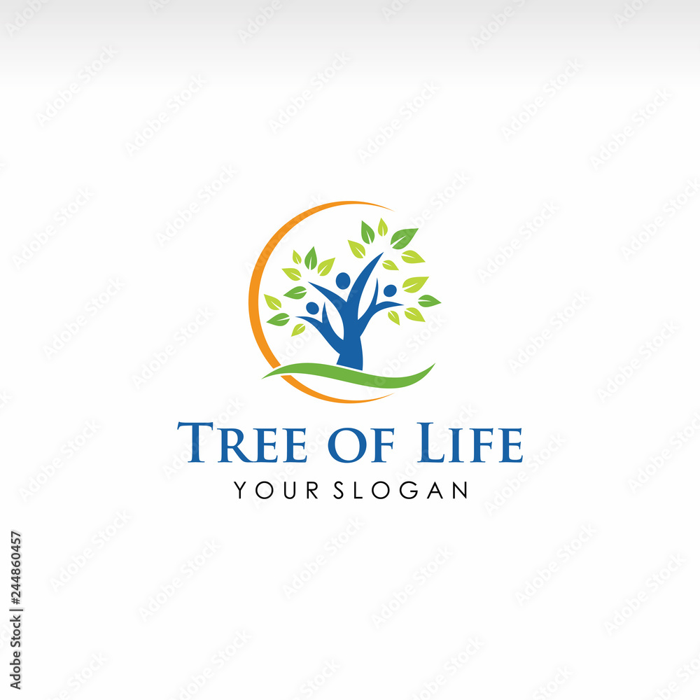human tree, tree of life vector illustration