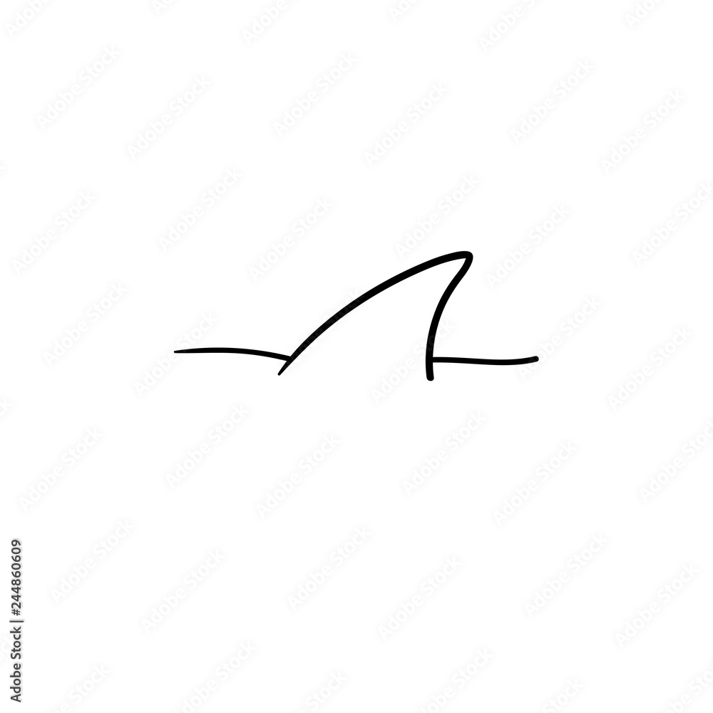 Shark fin over water hand drawn outline doodle icon. Ocean and nature, underwater wildlife, dangerous concept. Vector sketch illustration for print, web, mobile and infographics on white background. Shark fin over water hand drawn outline doodle icon. Ocean and nature, underwater wildlife, dangerous concept. Vector sketch illustration for print, web, mobile and infographics on white background.
