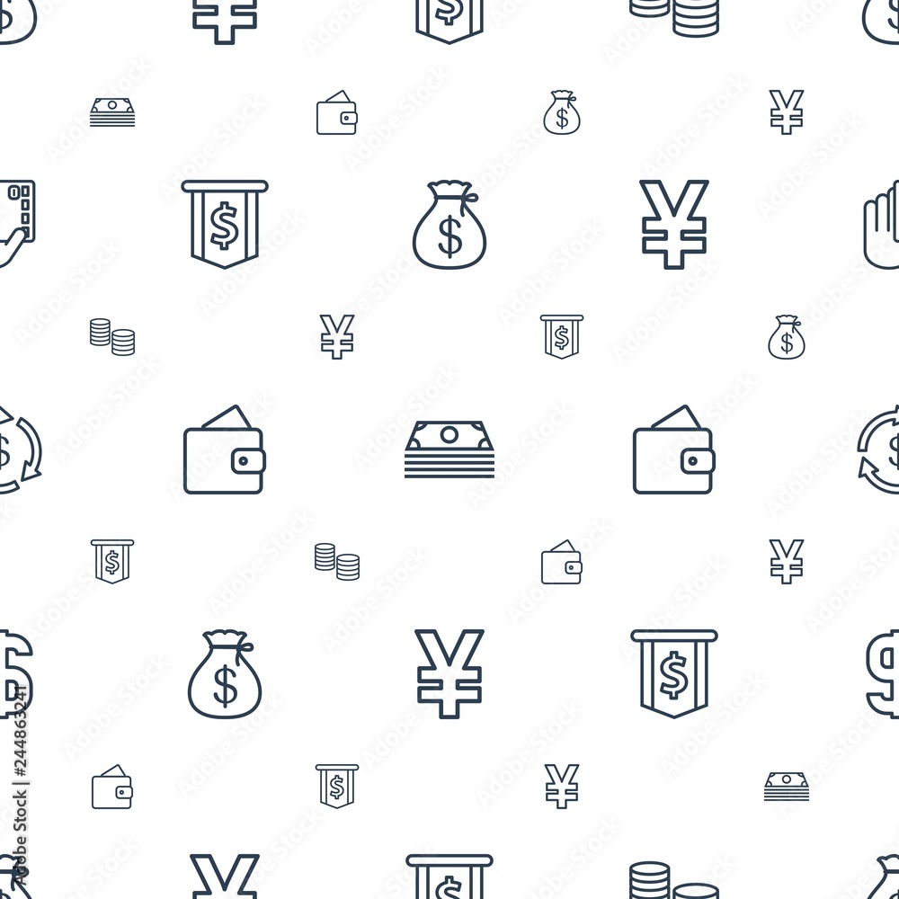 currency icons pattern seamless white background currency icons pattern seamless white background