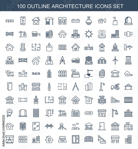 100 architecture icons