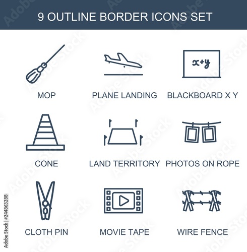 9 border icons