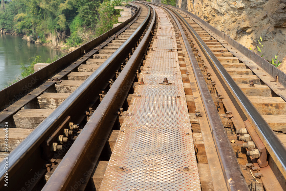Death Railway danger create period World war two Sai Yok, Kanchanaburi Near Bangkok Thailand Death Railway danger create period World war two Sai Yok, Kanchanaburi Near Bangkok Thailand