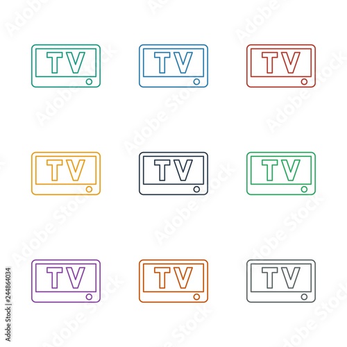 TV icon white background