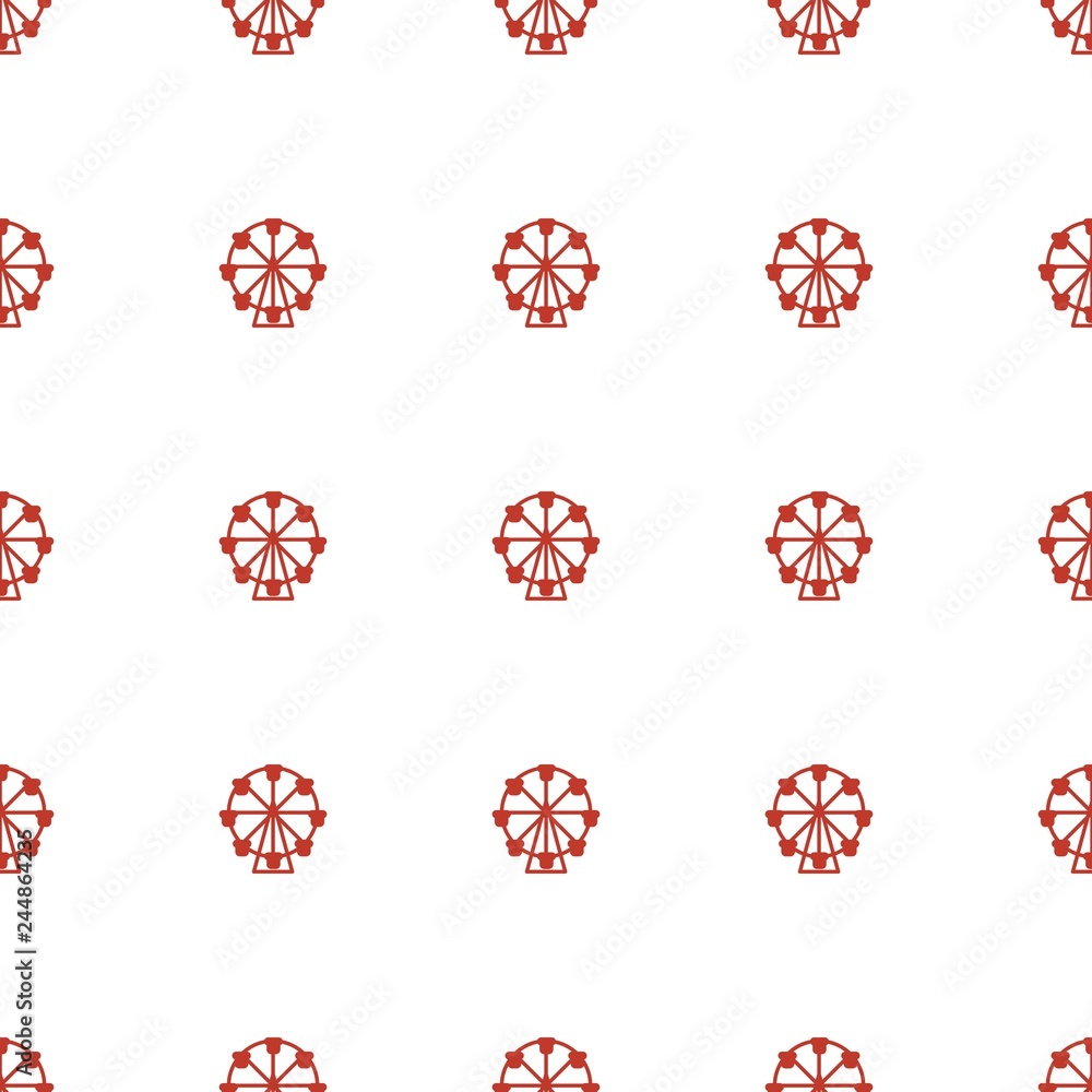 Ferris wheel icon pattern seamless white background