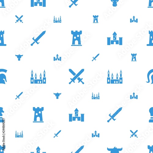 knight icons pattern seamless white background