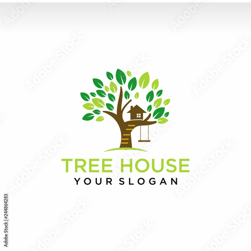 illustration logo for tree house