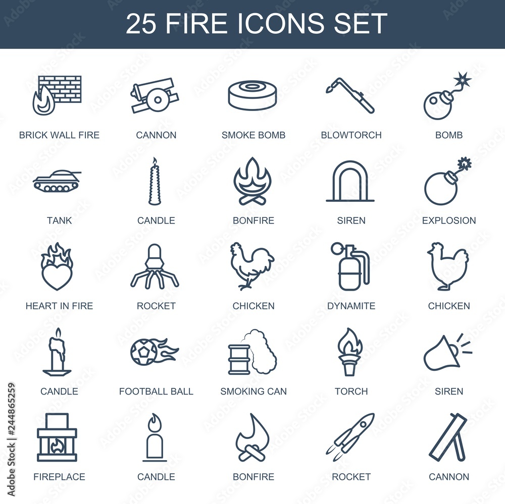 25 fire icons