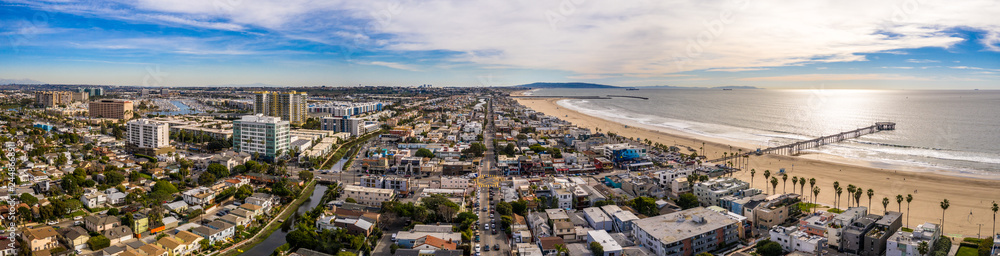 Los Angeles Venice Beach City Sky Panorama Aerial