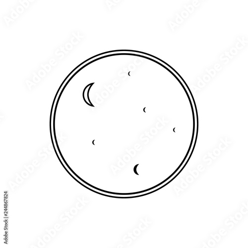 night sky icon. Element of Space for mobile concept and web apps icon. Thin line icon for website design and development, app development