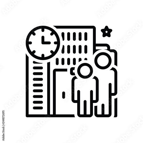 Black line icon for coexist 