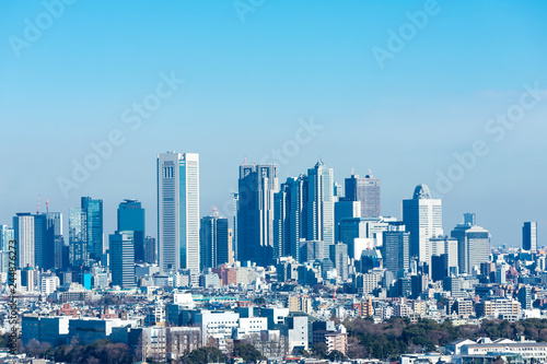 東京新宿の高層ビル群と街並み