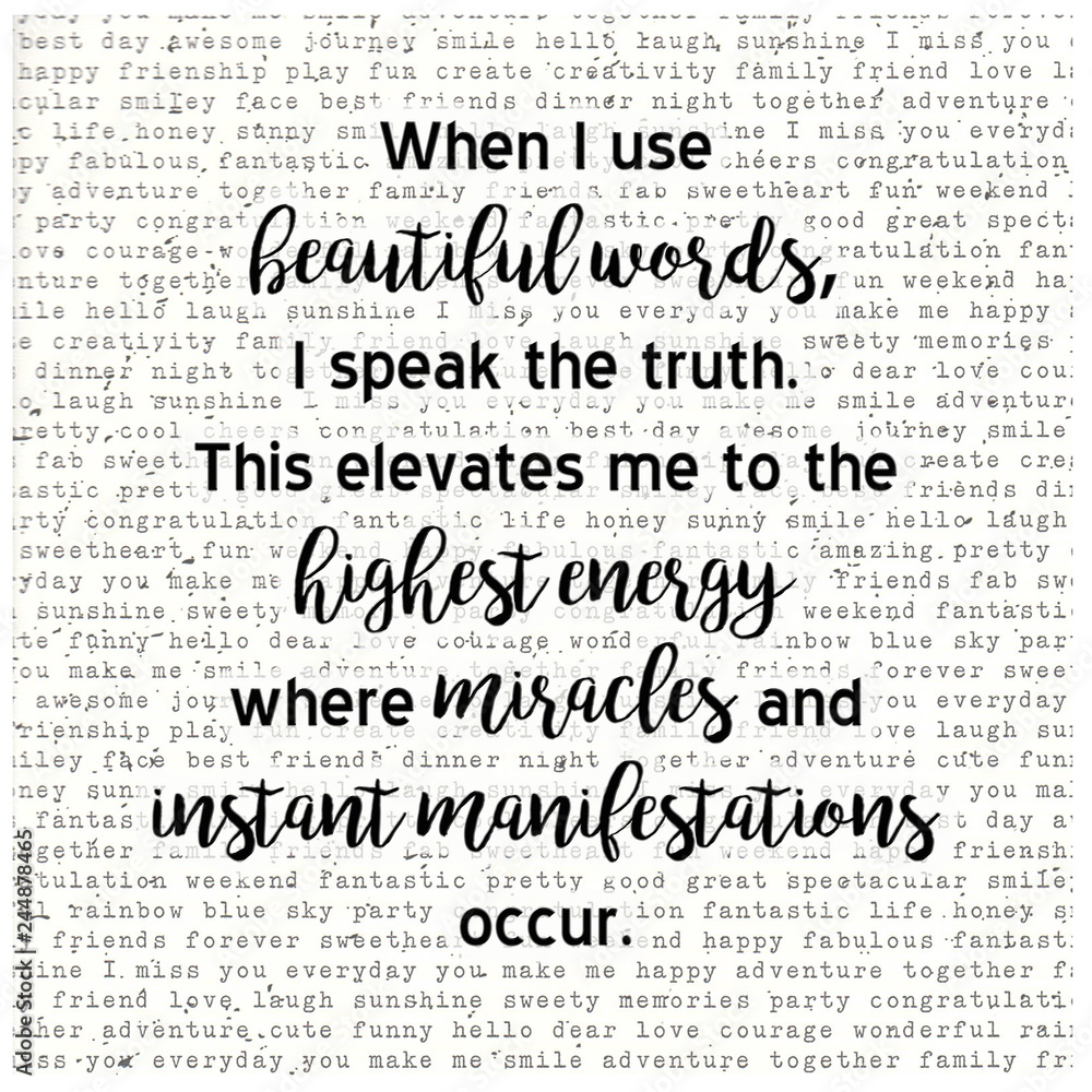 Obraz premium Manifestation Quote