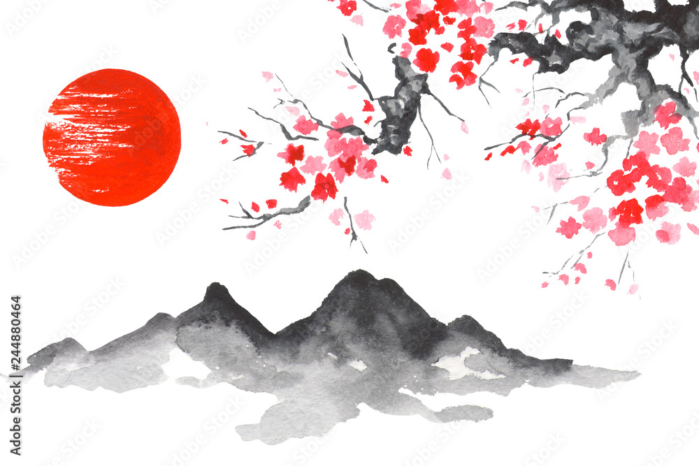 Japan Traditional japanese painting Sumi e art Japan Traditional