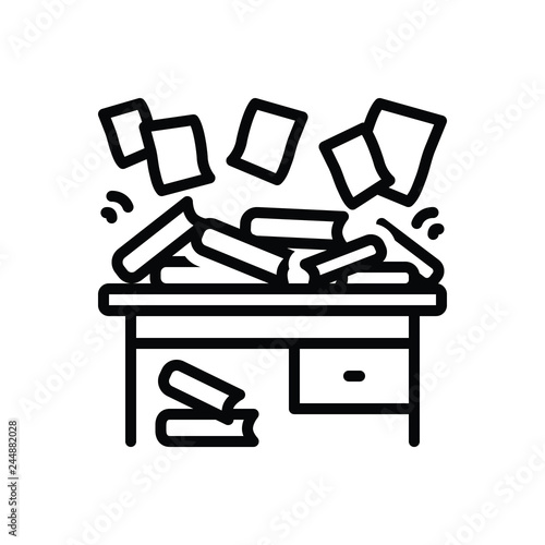 Black line icon for disorganize 
