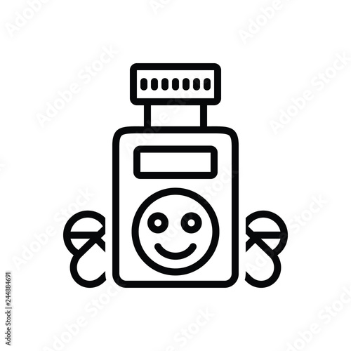 Black line icon for ecstasy 