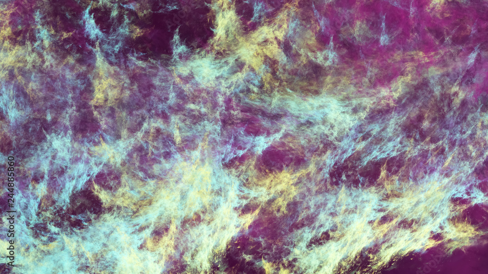 Abstract surreal violet and green dramatic clouds. Expressive colorful texture. Fractal background. Digital art. 3d rendering. Abstract surreal violet and green dramatic clouds. Expressive colorful texture. Fractal background. Digital art. 3d rendering.