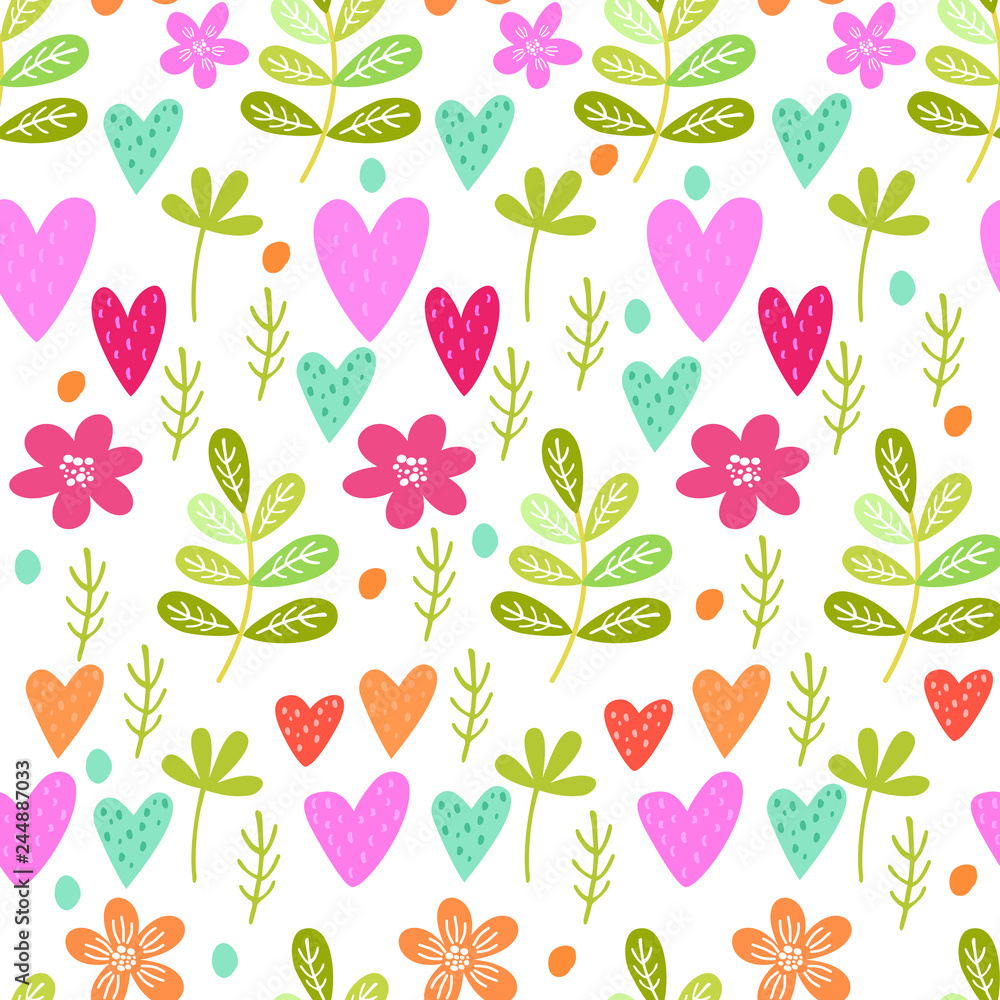 custom made wallpaper toronto digitalVector watercolor seamless abstract botanical ethnic painting. Artistic handmade batik print, floral oriental textile, fabric. Imitation of drawing with golden felt-tip pen.