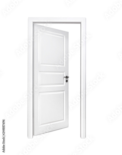 Weiße geöffnete Tür