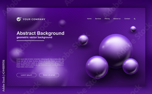 Trendy abstract liquid fluid background for your landing page design. Minimal background for website designs. Trendy purple gradient background. EPS10 vector background.