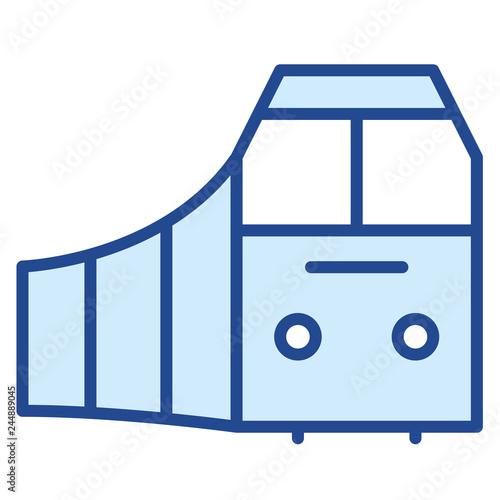 Zug, Bahn, ÖPNV, Vector Icon Illustrration