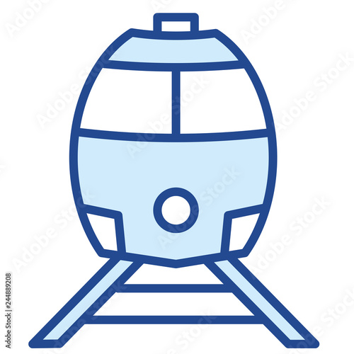 Schnellzug, Triebwagen Vector Icon Illustration