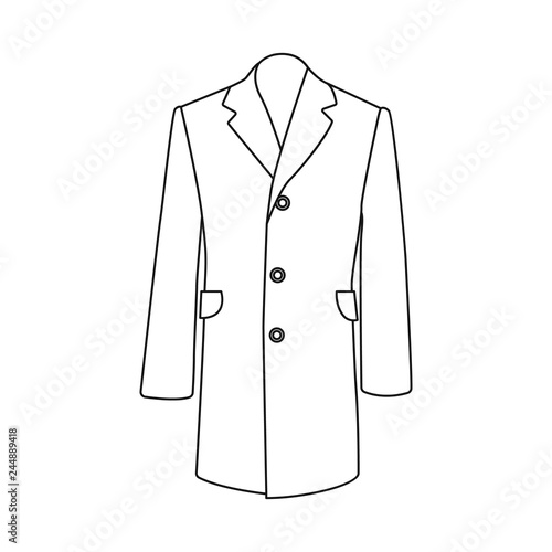 Isolated object of man and clothing icon. Set of man and wear stock symbol for web.
