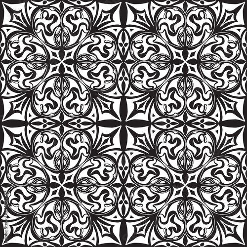 decorative abstract tiled eastern mediterranian seamless pattern