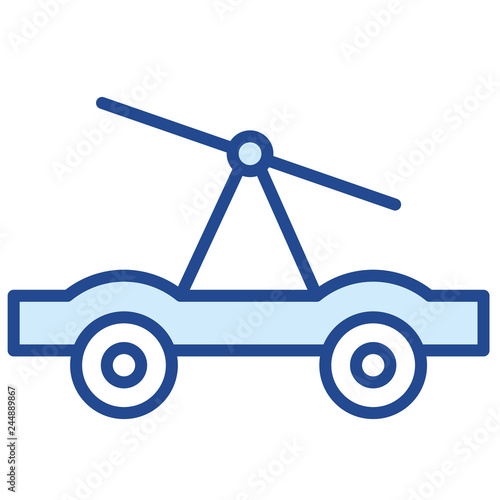 Draisine, Eisenbahn Vector Icon Illustration