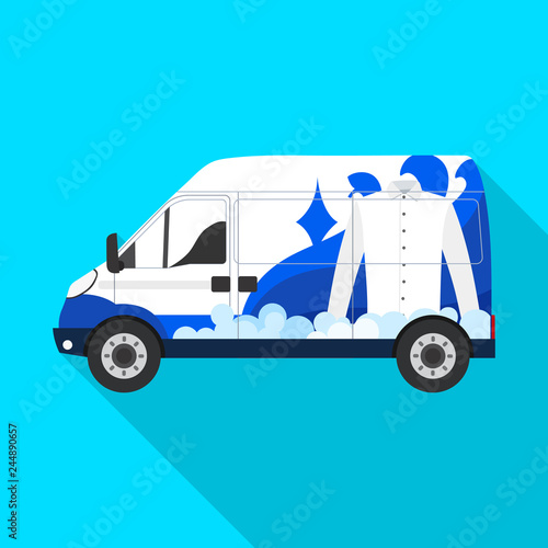 Vector illustration of laundry and clean logo. Collection of laundry and clothes stock vector illustration.