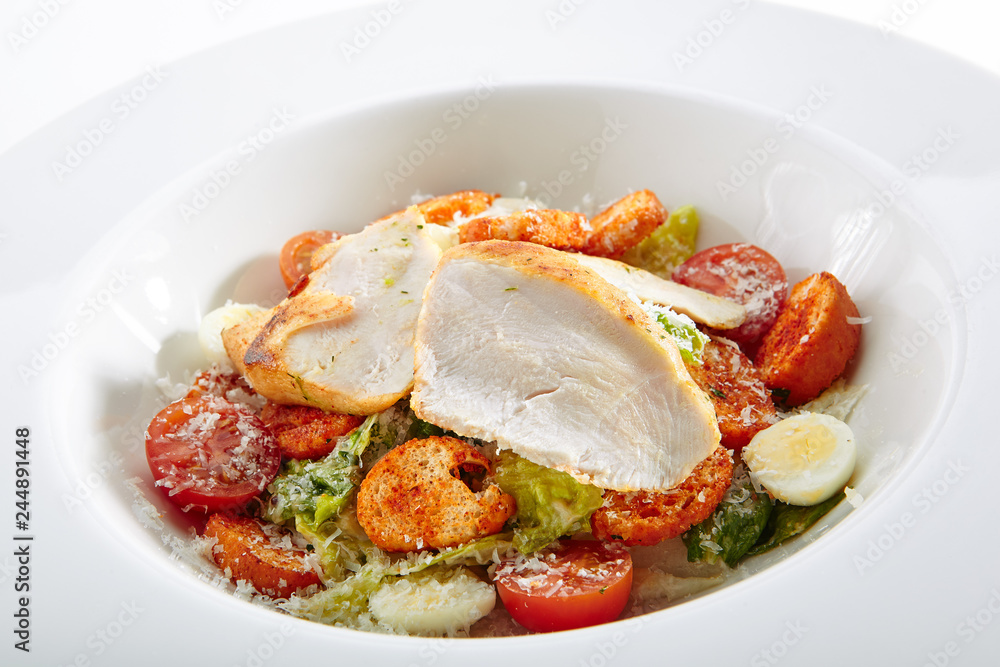 Caesar Salad with a Crispy Chicken Caesar Salad with a Crispy Chicken
