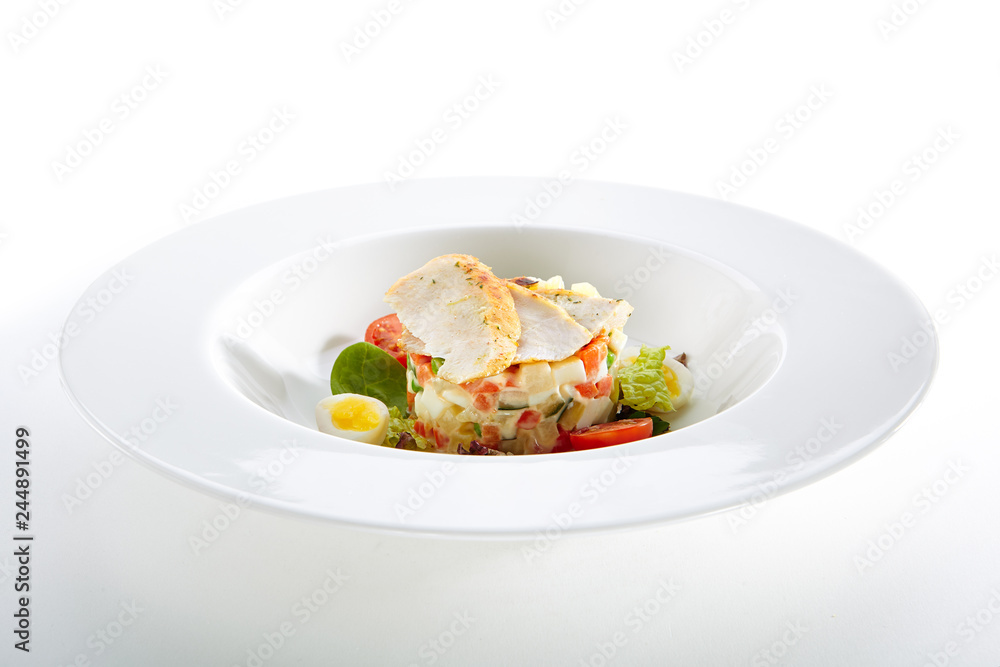 Salad with Chicken and Homemade Mayonnaise Salad with Chicken and Homemade Mayonnaise