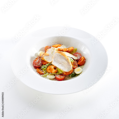 Caesar Salad with a Crispy Chicken