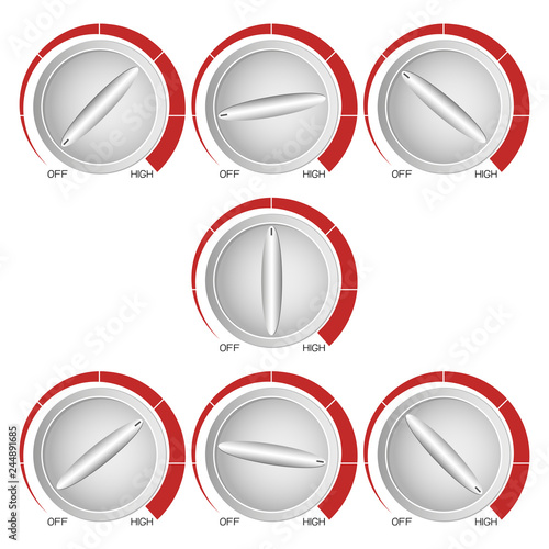 Appliance operating power knob set