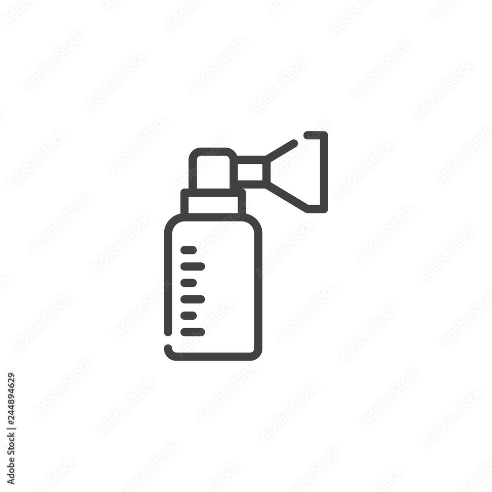 Manual Breast Pump line icon. linear style sign for mobile concept and web design. Breast pump outline vector icon. Breastfeeding symbol, logo illustration. Pixel perfect vector graphics Manual Breast Pump line icon. linear style sign for mobile concept and web design. Breast pump outline vector icon. Breastfeeding symbol, logo illustration. Pixel perfect vector graphics