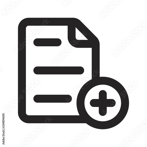 Add new page vector icon