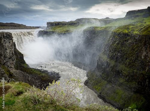 Dettifoss waterfall landscape in Iceland