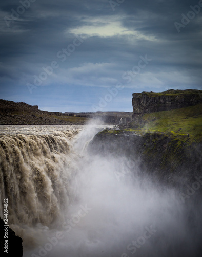 Dettifoss waterfall landscape in Iceland