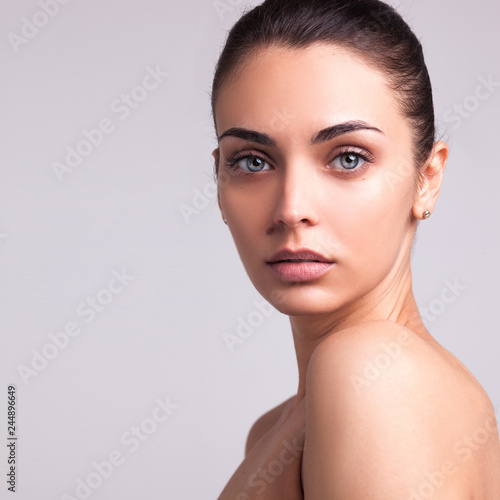 Beautiful brunette woman portrait