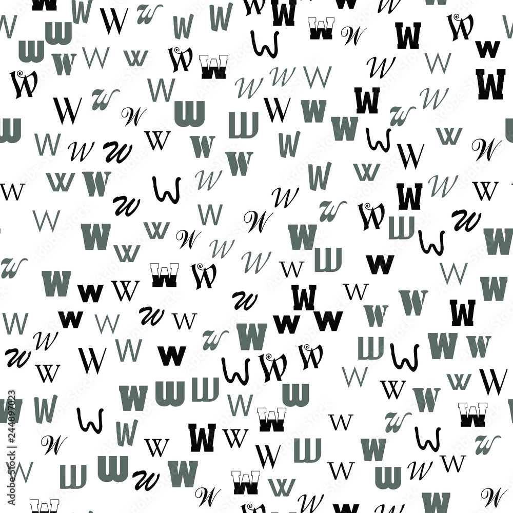 www network concept. Letters, alphabet, education, school concept. Seamless vector EPS 10 pattern