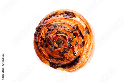 cinnamon rolls isolated on white background