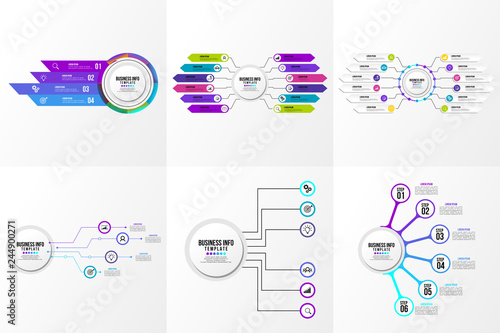 Set Of Infographics Elements Vector Design Template. Business Data Visualization Infographics Timeline with Marketing Icons most useful can be used for workflow, presentation, diagrams, reports