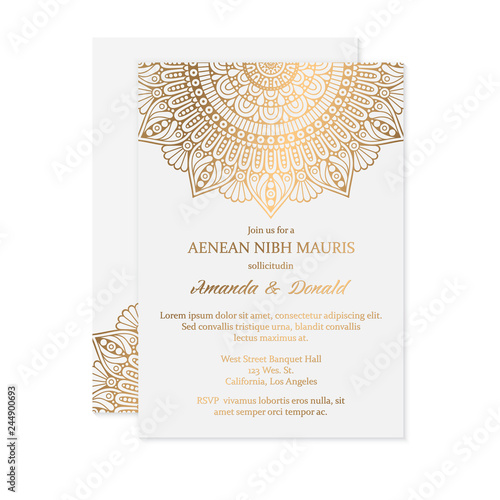Luxury wedding invitation