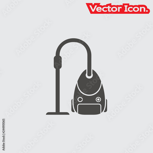 vacuum cleaner icon isolated sign symbol and flat style for app, web and digital design. Vector illustration.