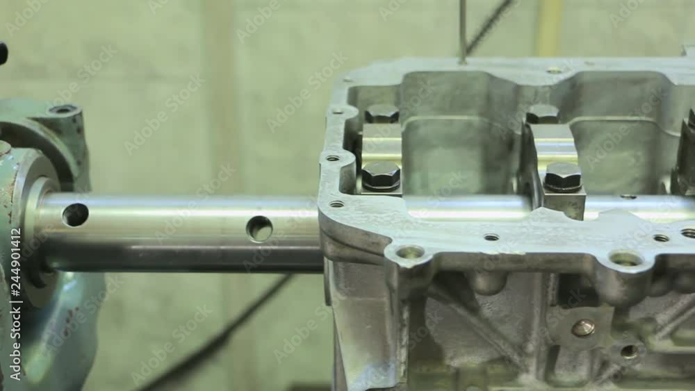 Engine cylinder head and block repair process in factory slider shoot Engine cylinder head and block repair process in factory slider shoot