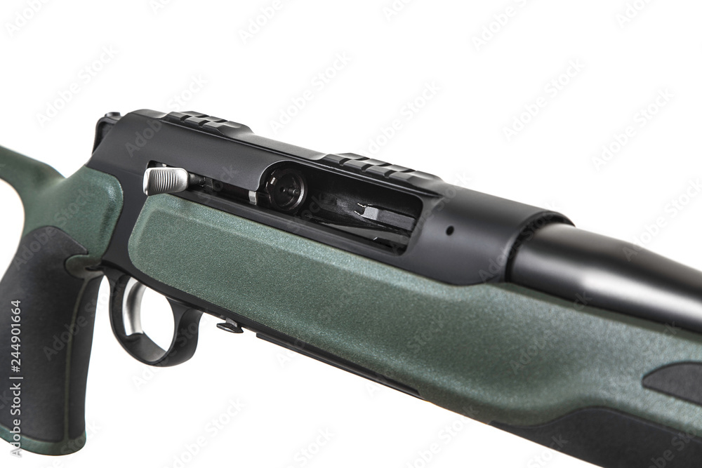 modern semi-automatic hunting rifle isolated on white modern semi-automatic hunting rifle isolated on white