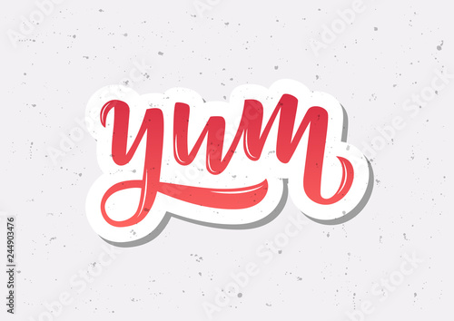 Yum hand drawn lettering