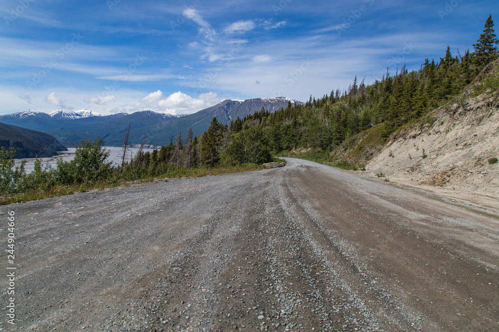 Fototapeta premium McCarthy Road, Wrangell-St. Elias National Park, Alaska, United States