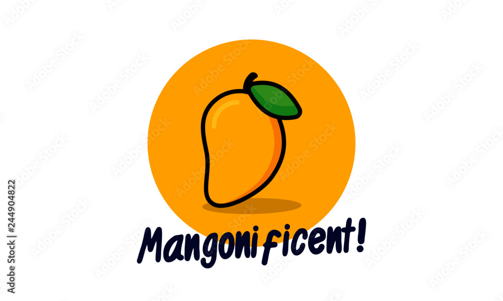 Cute Mango Vector Illustration Pun Poster Design