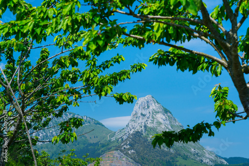 Untzillatx mountain, Atxarte canyon, Mendiola neighborhood, Urkiola Natural Park, Atxarte valley, Bizkaia, Basque Country, Spain, Europe photo